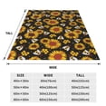 thumbnail image 3 of Balery Sunflowers And Bww Manta de Felpa Suave y Acogedora – Cobija de Franela Aterciopelada para Cama, Lavable y Cálida para Sofá, Mascotas, Transpirable-80"x60", 3 of 7