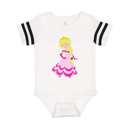 

Inktastic Cute Princess Blonde Hair Princess In Pink Dress Gift Baby Girl Bodysuit