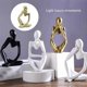 thumbnail image 4 of SZTXJ 3pcs Abstract Sculpture Resin Mini Thinker Sculpture Ornament Set Handmade Abstract Thinker Sculpture Modern Art Figures, 4 of 5