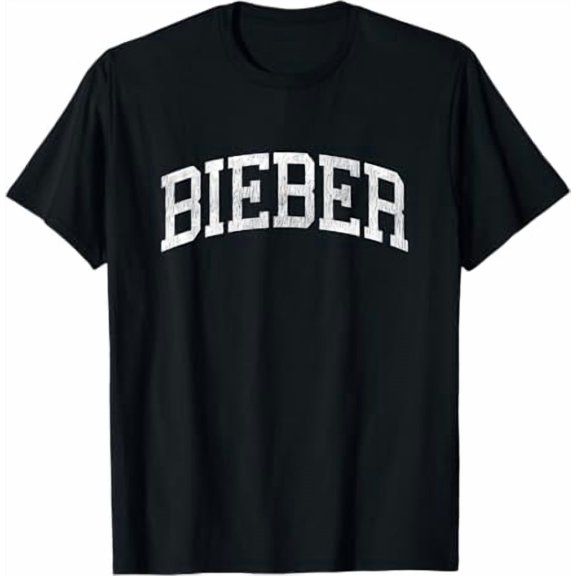 Bieber California CA Vintage Athletic Sports Design T-Shirt