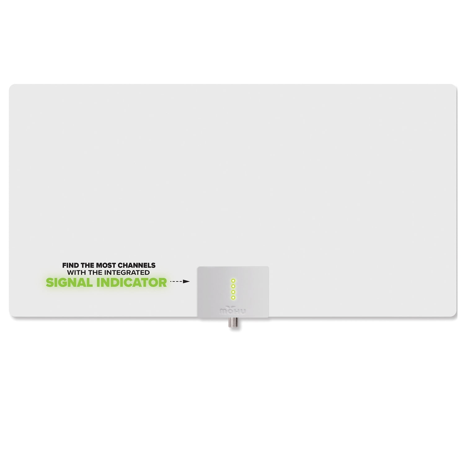 Mohu MH-110160 Leaf Supreme Pro Amplified Paper-Thin Indoor HDTV Antenna, with 12-Ft. Cable & Signal Indicator