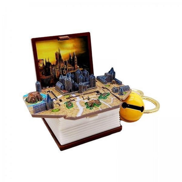 Llavero de libro,Llavero de libro plegable en 3D,juguete de castillo para cumpleaños,Mini llavero para niños,juguetes 3D,niños Mini castillo,figuras,libro de regalo,Llavero de