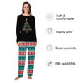 thumbnail image 2 of Luke 2:11 Matching Family Christmas Pajamas, Christian Bible Verse Christmas PJs, Plus Size Pajamas, Two Pockets, 2 of 7
