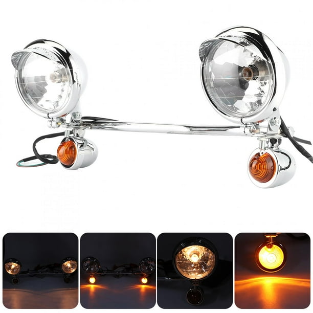 Motorcycle Spot Fog Lights & Turn Signals - DC12V Amber Lights For Honda Shadow VT 750 1100 VTX 1300 1800