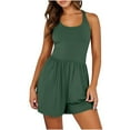 thumbnail image 1 of YTDSCS Combishort d'Entraînement pour Femmes, Combishort Sans Manches, Body Uni pour l'Été S-2TG, 1 of 7