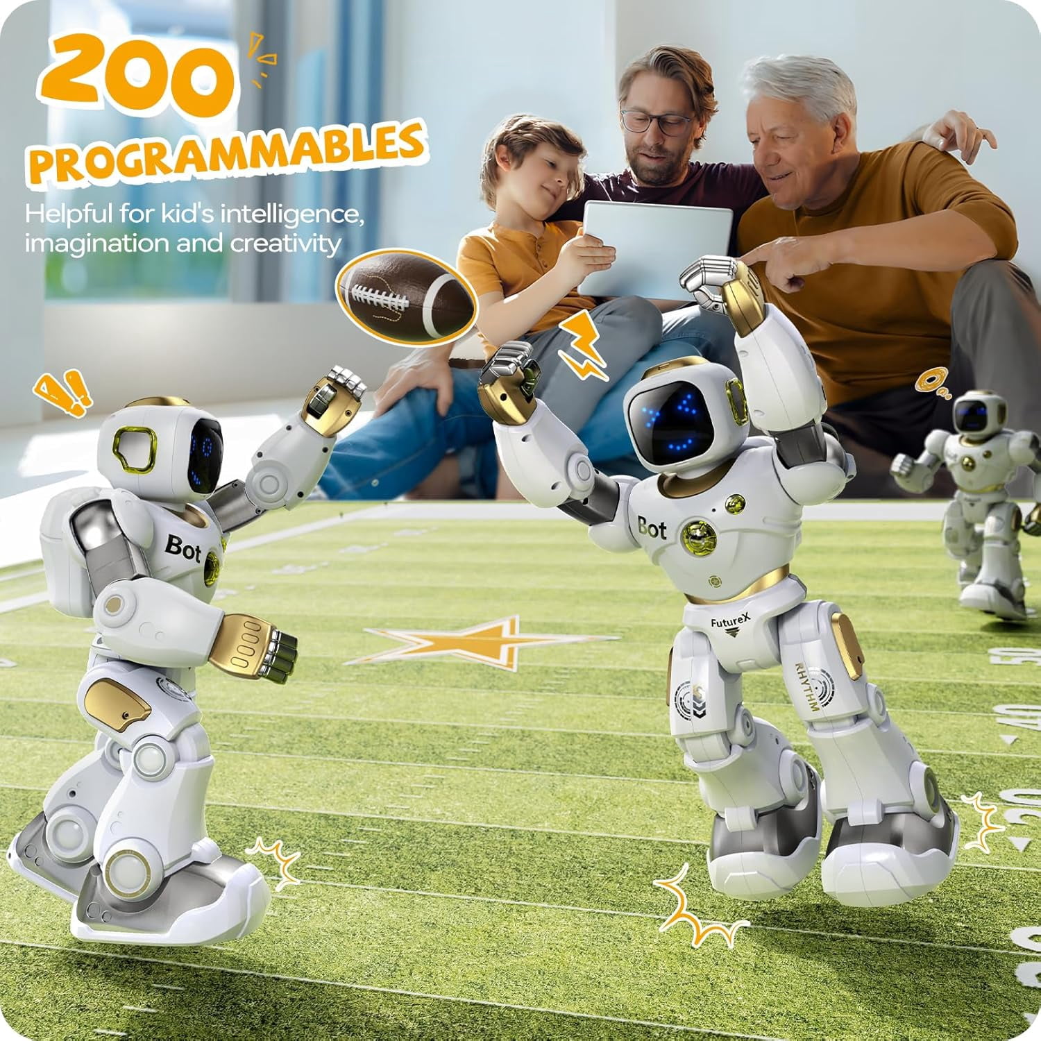 Ruko Robot Carle for Kids, Large Smart Remote Control Robot -Voice &App Control