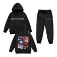 thumbnail image 1 of Pop cazadora para niña Demo-n Hunters Boys Girls Fashion Hooded Sweatshirt Set Streetwear Soft Comfortable Long Sleeve Hoodie for Daily Wear Spring Fall Winter （Black）, 1 of 2