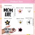 thumbnail image 3 of 24pcs Bogg Bag Accessories White Pearls and Colorful Flowers Decoration Charms Black Momlife Insert Charm Clasp Women Gifts for Simply Southern Beach Bag Tote Bags Handbags, 3 of 8