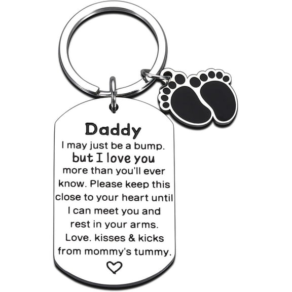 Father's Day Gifts for New Dads, Gender Reveal Gift Ideas, Baby Announcements, New Dad Gifts for Men, First Time Gifts for Dads from Wives, Gender Reveal Gifts, Keychains for Expectant Dads