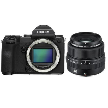 Fujifilm GFX 50S 51.4MP Medium Format Mirrorless Camera (Body Only) with Electronic Viewfinder, Full HD 1080p Video With Fujifilm FUJINON GF 63mm F/2.