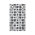 thumbnail image 1 of Valentine's Day Hanging Pocket Organizer, Modern Monochrome Design Regular Little Hearts in Circles, Printed Polyester Storage Bag with Pockets, 9" x 27", Charcoal Grey White, 1 of 2