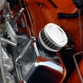 thumbnail image 2 of Reemplazo de limpiador de filtro de aire cónico universal de 34-36 mm para motocicleta tono plateado, 2 of 7