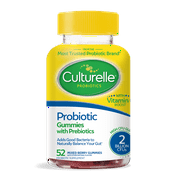(2 pack) (2 Pack) Culturelle Adult Probiotic + Prebiotic Berry Flavored Gummies, Digestive Balance, 52 Ct