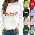 thumbnail image 5 of Turilly Womens Sweatshirts Loose Fit Casual Long Sleeved Top Rregular Sleeve Christmas Santa Printed Sweatshirt, 5 of 5