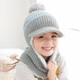 thumbnail image 2 of Karoyedx Girls Hats Baby Scarf Hat Unisex Infant Toddler Kids Beanie Hats with Neck Warmer Windproof Hooded Hat D Size,One Size, 2 of 2