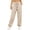 Khaki, variant on HomeDM Joggers for Women with Pockets Drawstring Loose Fit Sweatpants Khaki Lounge Pants for Workout Running Size L