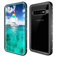 thumbnail image 1 of Galaxy S10 Waterproof Case, Shockproof Built-in Screen Protector Case 360? Full-Body Rugged Resistant Protective Hard Cover [IP68 Underwater Waterproof] For Samsung Galaxy S10, Blue, 1 of 9