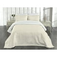 thumbnail image 3 of Ambesonne Ivory Quilted Bedspread Set 3 Pcs, Abstract Circular Pattern, King Size, Cream, 3 of 5