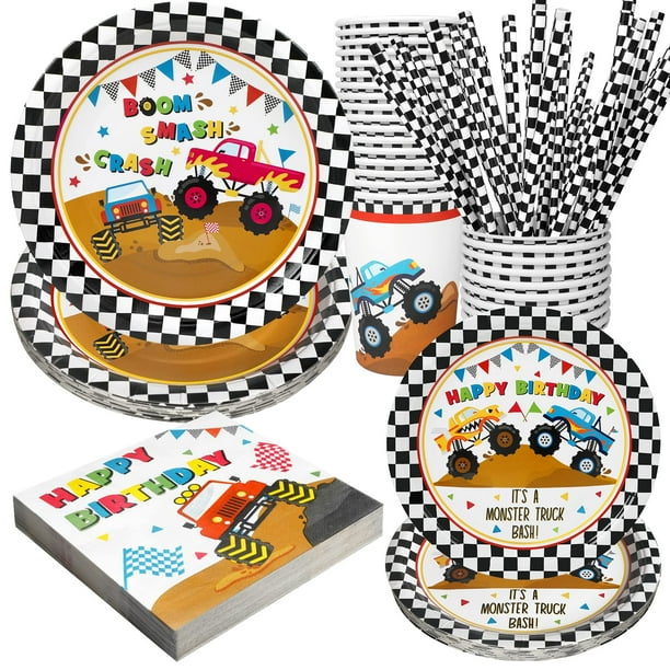 Set de artículos de fiesta Recheel Monster Truck para 24 invitados