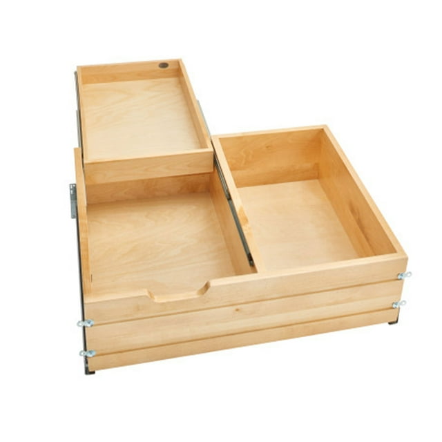 Rev-A-Shelf 27 Inch Tiered Deep Drawer Organizer with Soft Close Slides