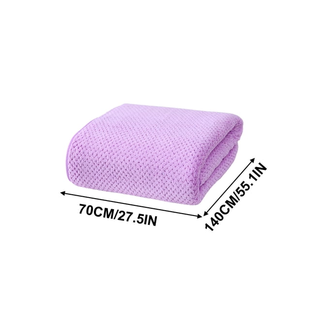 Yhmxh Toallas de algodón de color liso con estampado de piñas, toalla de baño de felpa de alta densidad para adultos, toalla de baño ampliada de color liso, toalla de mano gruesa de 140x70cm