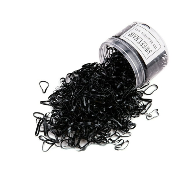 1000 unidades de gomas elásticas para el pelo de TPU: coloridas, elásticas y suaves; gomas desechables para peinados de niñas