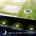 thumbnail image 3 of CHAO Lámpara solar para exteriores, 4 piezas, 16 LED, luz blanca cálida, resistente al agua, luz solar de acero inoxidable, para patio, jardín, camino, garaje, entrada, decoración, lámparas, 3 of 5