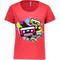 thumbnail image 3 of Inktastic The 80s Cassette Tapes Women's Plus Size T-Shirt, 3 of 5