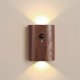 thumbnail image 2 of 2 Pack Smart Hallway Night Lights with Wooden Motion Sensor, USB Rechargeable, Magnetic, LED, 2 of 4
