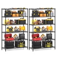 thumbnail image 1 of Gymax 2PCS 6-Tier Metal Storage Shelving Unit w/V-Shaped Wire Rack for Home Kitchen, 1 of 10