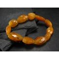 thumbnail image 2 of Natural Heliodor Golden Beryl 10-16mm Tumble Shape Faceted Cut Beads Stretchable Bracelet for Men & Women., 2 of 3