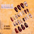 thumbnail image 2 of Uñas postizas Press On koopnati Almond Brown Fall 24 piezas, 2 of 5