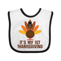 Inktastic My 1st Thanksgiving Turkey Boys or Girls Baby Bib