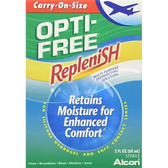 Opti-Free Replenish Solution Désinfectante Multi-Usages 60 ml (2 oz), Conserver la Taille