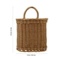 thumbnail image 2 of RENACLIPY Wall Hanging Kitchen Basket Wall Mounted Storage Basket Artificial Rattan 1Pack, 2 of 8