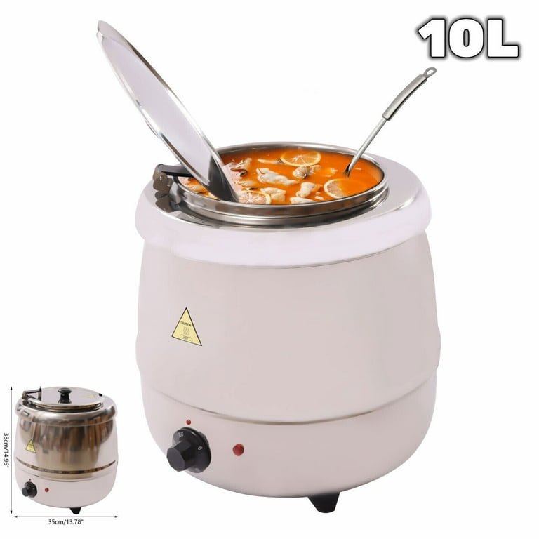 Commercial 10L Electric Soup Stew Kettle Pot Restaurant Catering Buffet  Warmer 