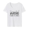 thumbnail image 1 of Camiseta de mujer Camiseta básica Mujer de moda Cuello redondo Simple Camiseta de cuello redondo para la playa S, 1 of 7