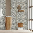 thumbnail image 2 of Misty Pebble Mosaic, Tumbled Stone Backsplash Tiles for Kitchen Walls, Shower and Bathroom Floors, and Outdoor Areas (12" X 12"), 2 of 9