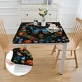 thumbnail image 2 of WYYP Blue Butterfly Moon Flower Botanical Floral Plant Boho Cozy Decor Nap Full width Tablecloth white, 2 of 7