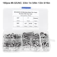 thumbnail image 4 of Kit d'Assortiment de Vis Croisées en Acier Inoxydable 304 Premium - Ensemble de 180 Pcs avec Écrous et Rondelles (8-32UNC) pour une Utilisation Polyvalente, 4 of 6