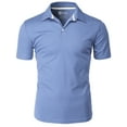 thumbnail image 3 of H2H Mens Cool Dry Compression Short Sleeve Polo T-Shirts LIGHTBLUE US M/Asia L (CMTTS268), 3 of 6