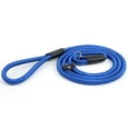 thumbnail image 2 of Walbest Nylon Rope Slip Dog Lead Adjustable Collar and Leash 4.26ft Long (Large: 0.4" (10mm), Blue), 2 of 7