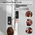 thumbnail image 4 of Child Proof Door Lock (2 Pack), Door Locks for Kids safety & Cat Door Latch, for Fridge Lock, Cabinet Locks, Window Locks and Baby Proofing, Strong non-marking Adhesive No Drilling (Black), 4 of 7