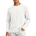 thumbnail image 2 of Evdexr Shirts Mens 2026 Long Sleeve Crew Neck T Shirts Winter Casual Running Loose Fit Lightweight Tops Breathable Solid Oversized Workout Shirt 2XL, 2 of 4
