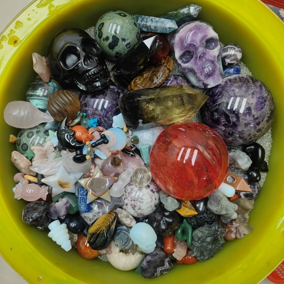 Crystal Confetti spoon,Mystery Crystal Bag,Healing Crystal,Jewelry,Crystal gifts,Home decoration