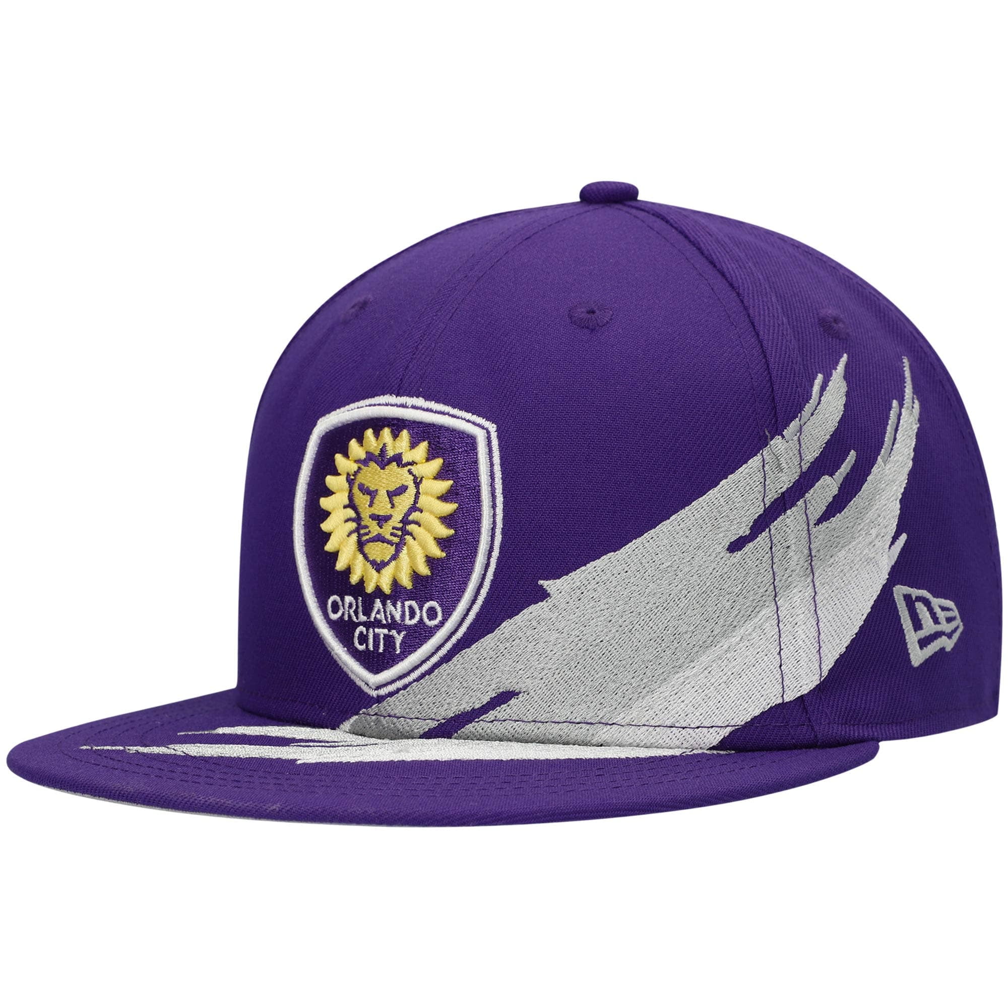 Men's New Era Purple Orlando City SC Brush 9FIFTY Snapback Hat - OSFA