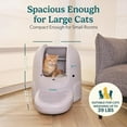 thumbnail image 6 of Petcove PurrTek Max Self Cleaning Cat Litter Box – XL 65L Automatic Litter Box for Multiple Cats | Ultra Quiet 30–35dB, Smart App Control, 5 Safety Sensors, Odor-Lock Bin, Ramp & 15 Bags Included, 6 of 10