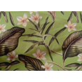 thumbnail image 4 of oneOone Cotton Cambric Light Green Fabric Floral & Leaves Tropical Dress Material Fabric Print Fabric By The Yard 56 Inch Wide, 4 of 4