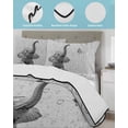 thumbnail image 4 of Modern Elephant Twin XL Size Down Alternative Comforter, Lightweight Comforter Quilt Bedding Set with Pillow Shams Grey Modern Art Bathtub All Seasons Bed Comforter Duvet Insert 68"x98", 4 of 7
