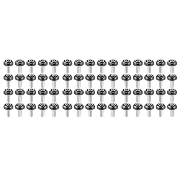 Hemoton 60 pcs  License Plate Screws Aluminium Alloy License Plate Frame Screws for Motorcycle 6mm Black